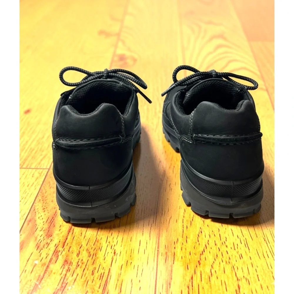 ECCO Track 2 II Low GTX Black Leather Waterproof Shoe Men 41 EU 7 US Casual Work
